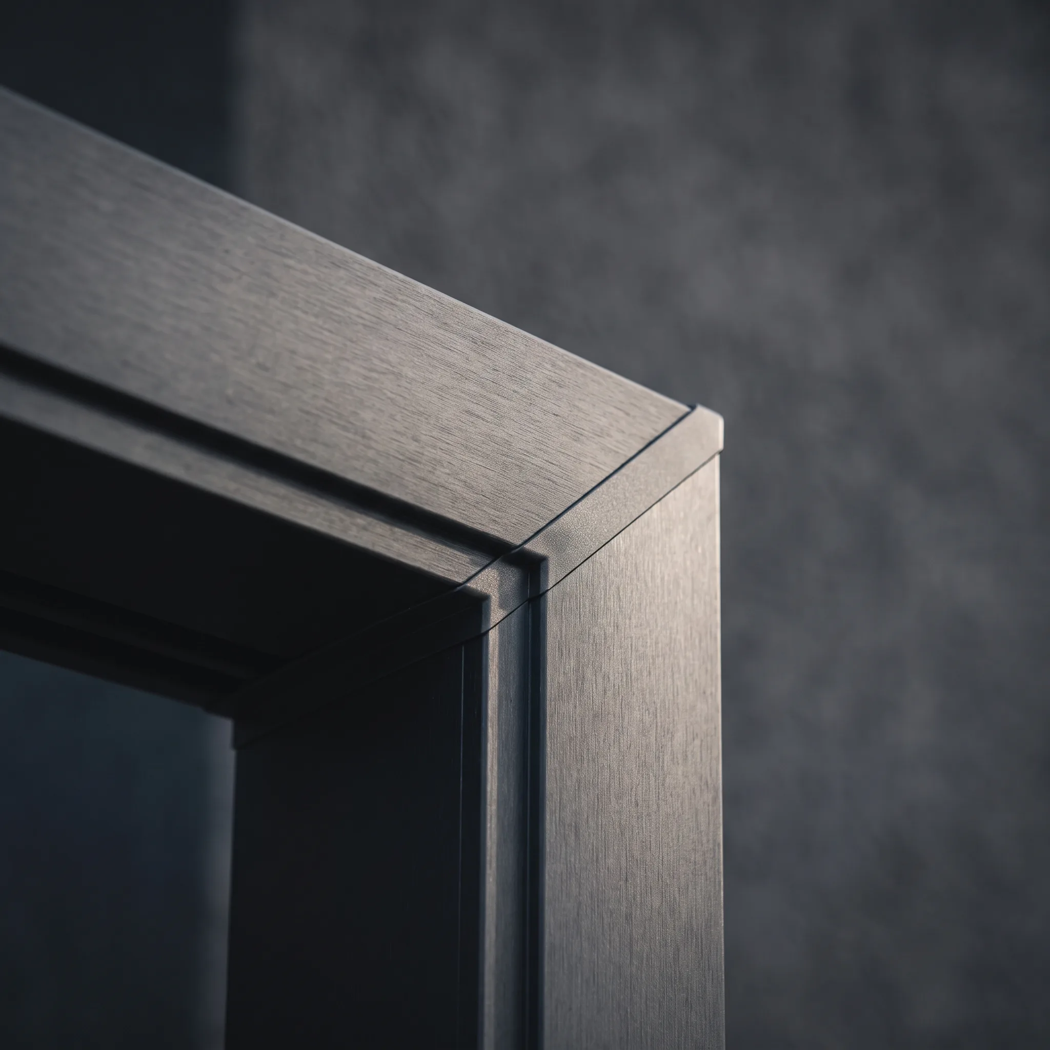 Close-up van een aluminium hoekprofiel met strakke afwerking
